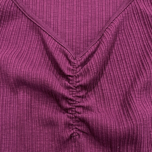 Old Navy Long Sleeve Cinched Front Rib Knit Shirt Size Large - Picture 4 of 9